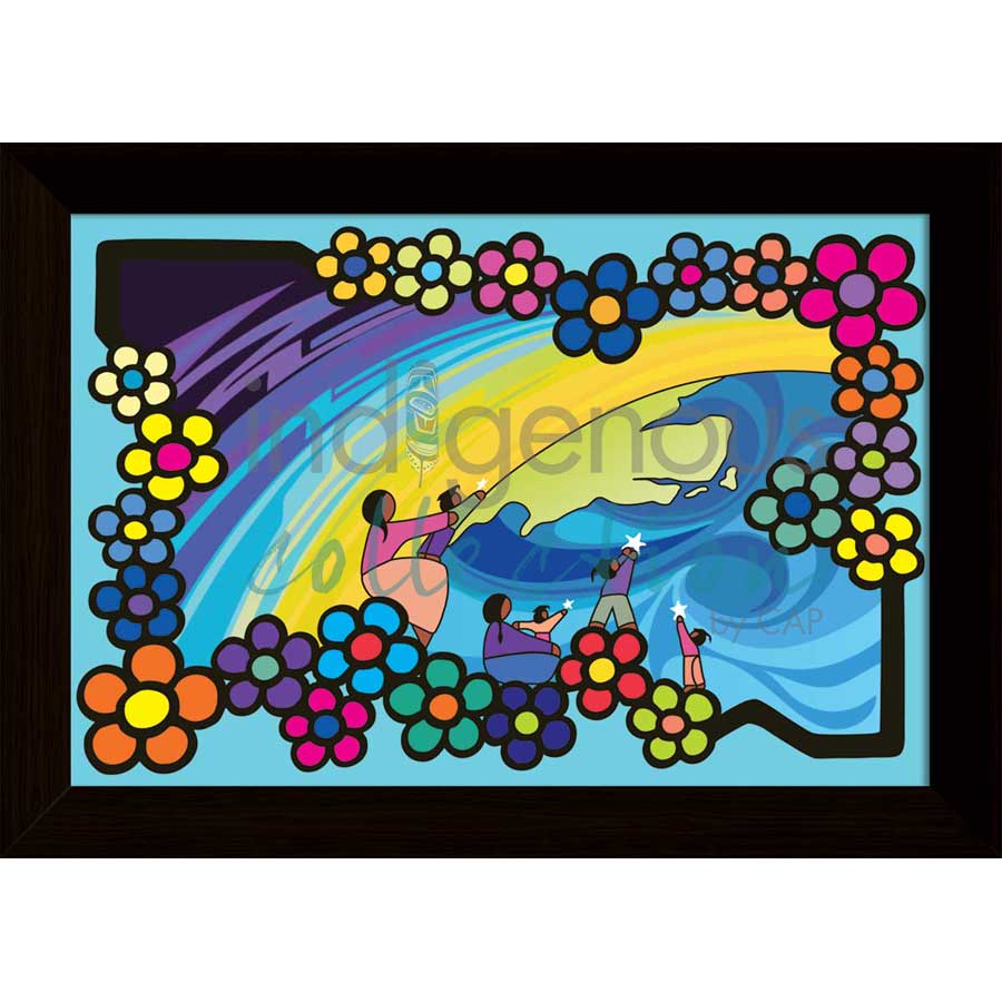 Stars Delivering the Water by artist Kevin Pee-ace - Cree. Indigenous Collection