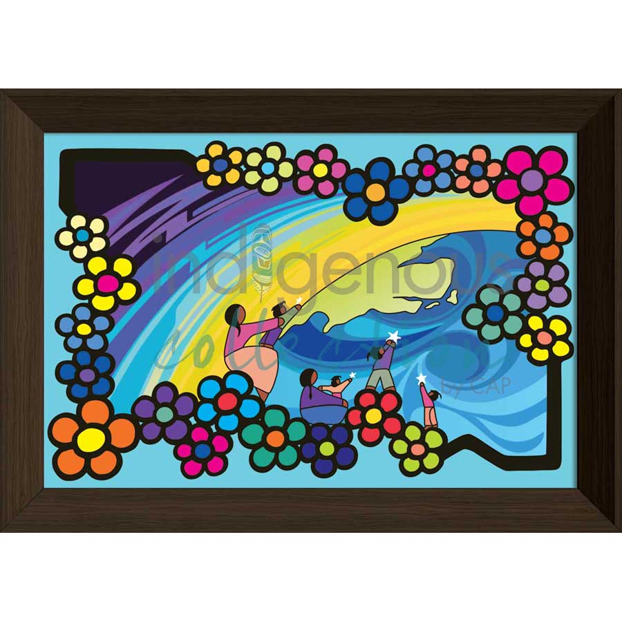 Stars Delivering the Water by artist Kevin Pee-ace - Cree. Indigenous Collection