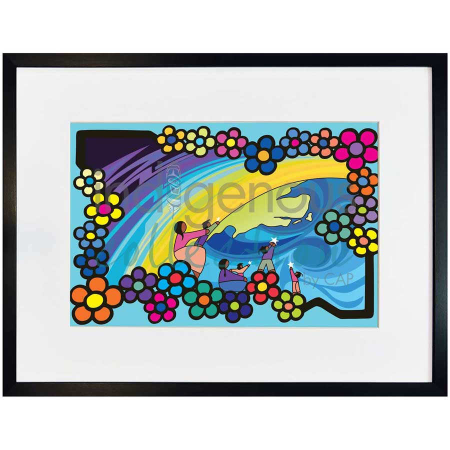 Stars Delivering the Water by artist Kevin Pee-ace - Cree. Indigenous Collection