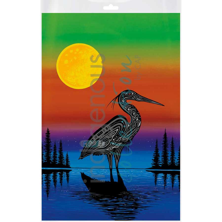 Dawn of the Heron by artist Jeffrey Red George - Ojibway. Indigenous Collection
