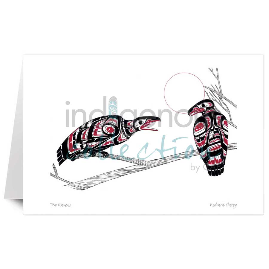 Two Ravens by artist Richard Shorty