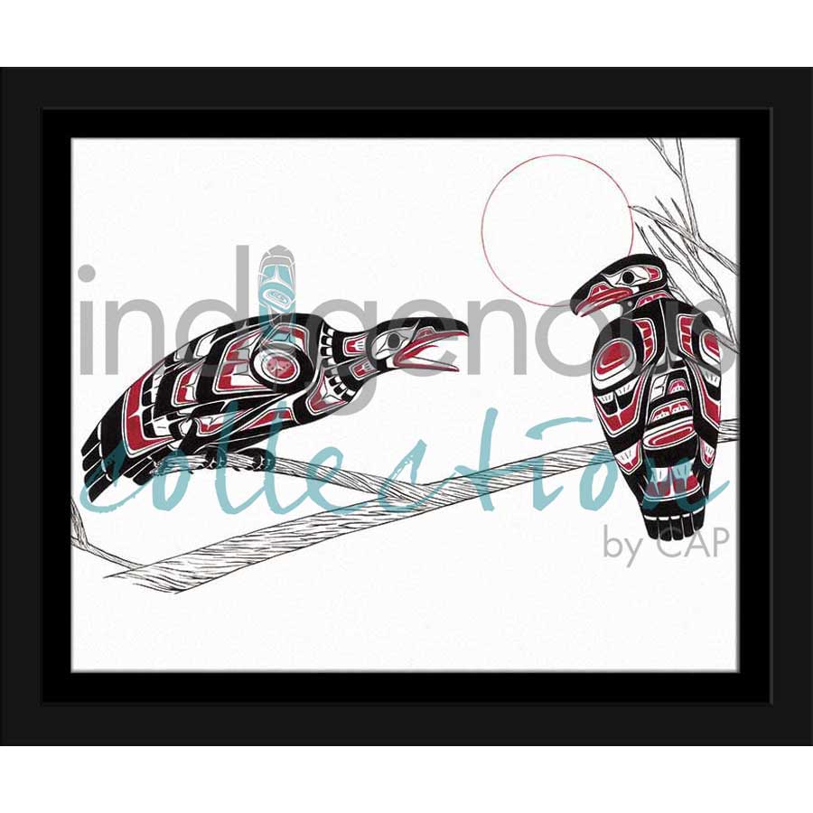 Two Ravens by artist Richard Shorty - Northern Tutchone. Indigenous Collection