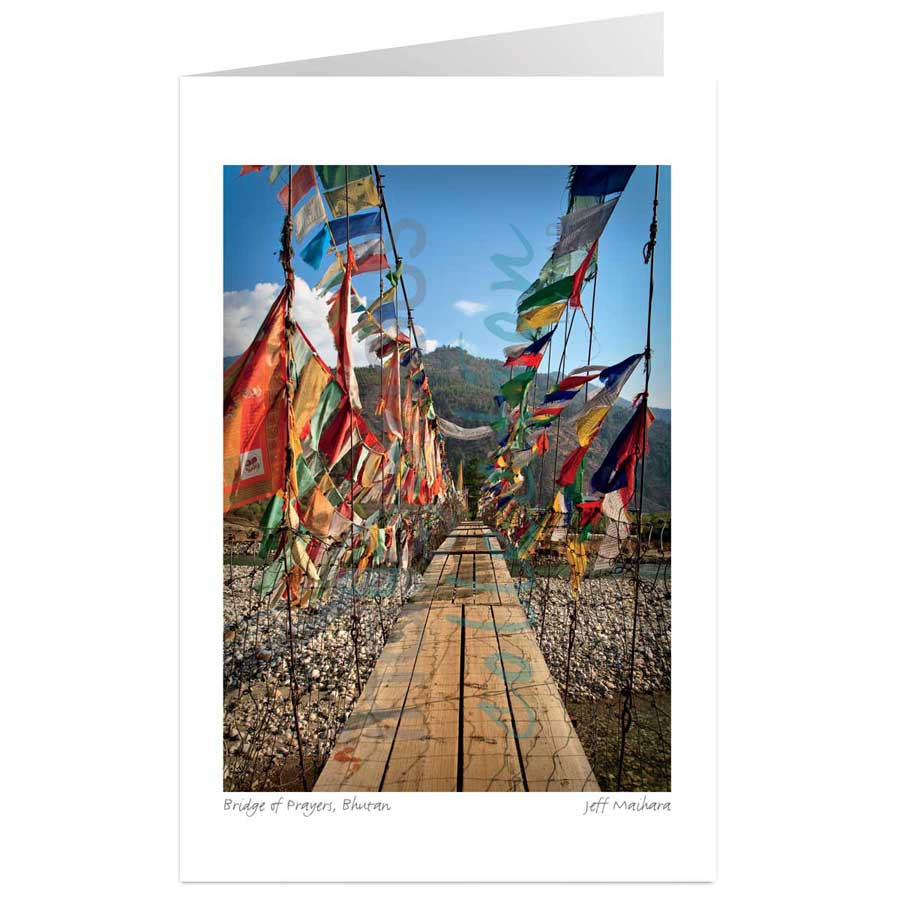 Bridge of Prayers, Bhutan by artist Jeff Maihara