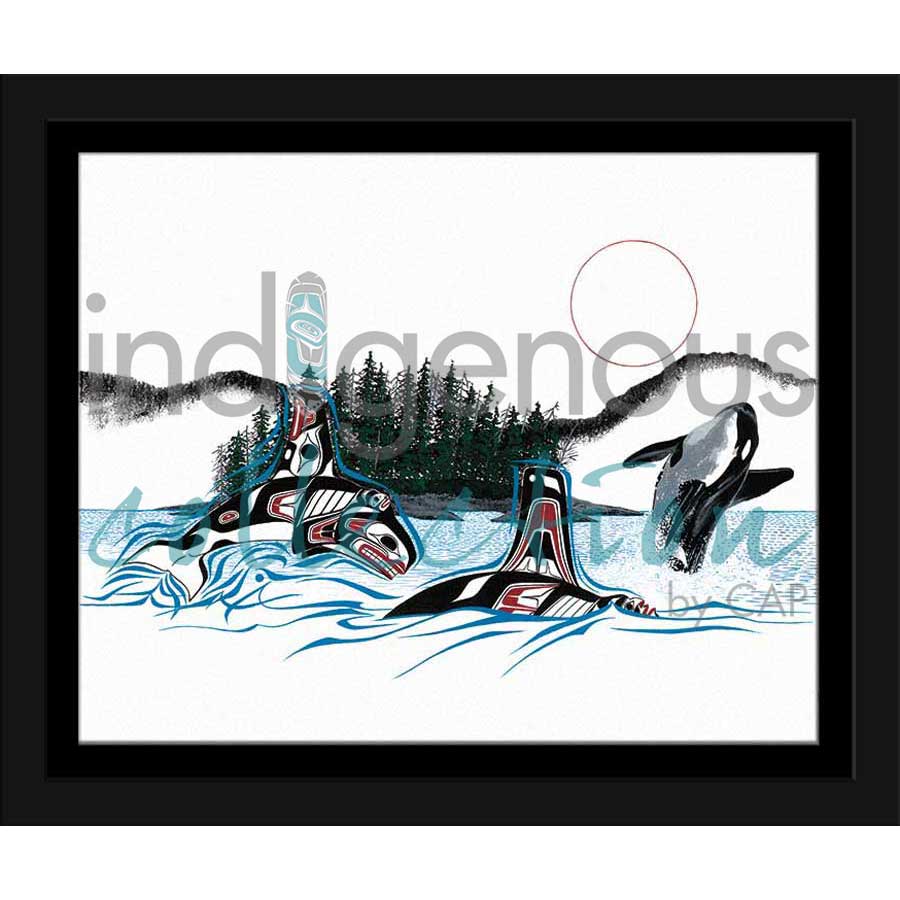 Breaching by artist Richard Shorty - Northern Tutchone. Indigenous Collection