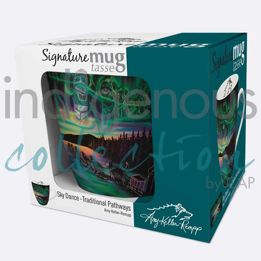 Sky Dance - Traditional Pathways 18 oz. Signature Mug by artist Amy Keller-Rempp