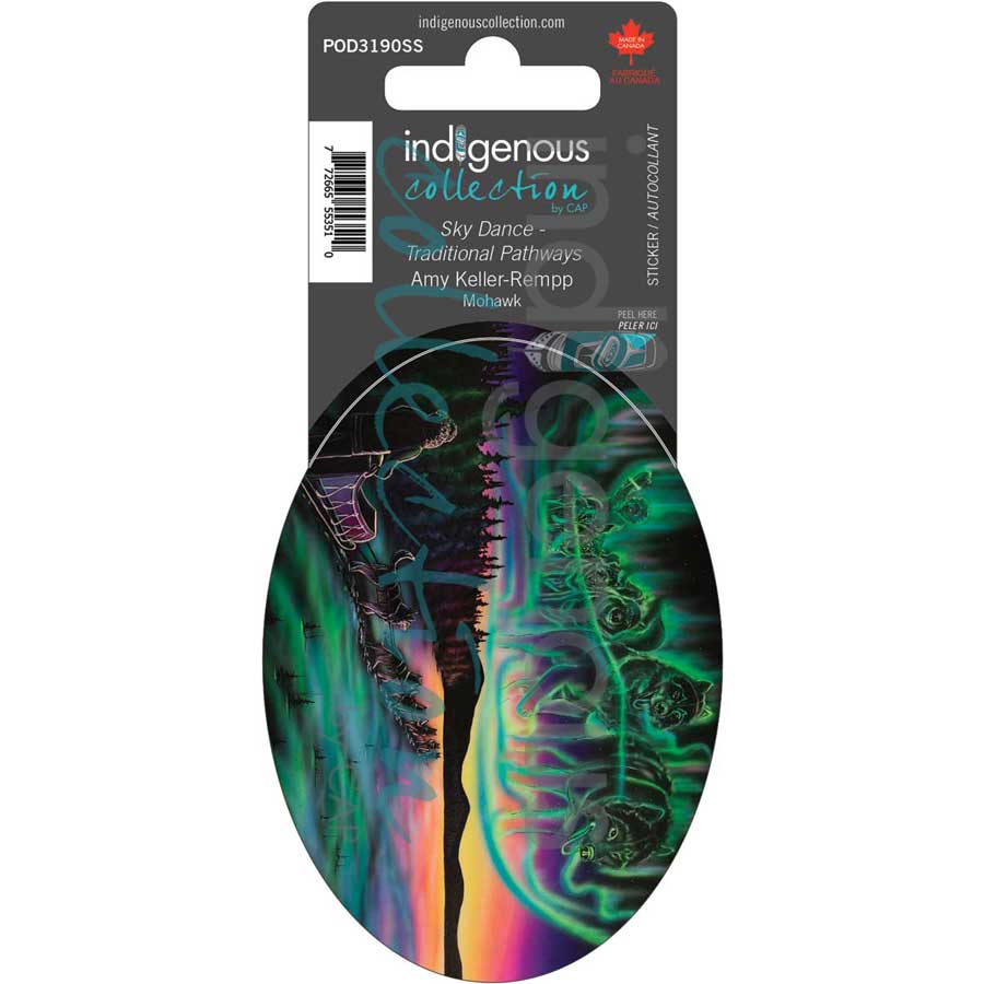 Sky Dance - Traditional Pathways Sticker by artist Amy Keller-Rempp