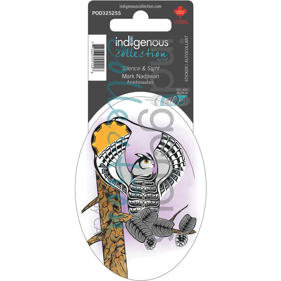 Silence & Sight Sticker by artist Mark Nadjiwan