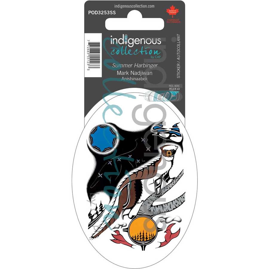 Summer Harbinger Sticker by artist Mark Nadjiwan – Indigenous ...