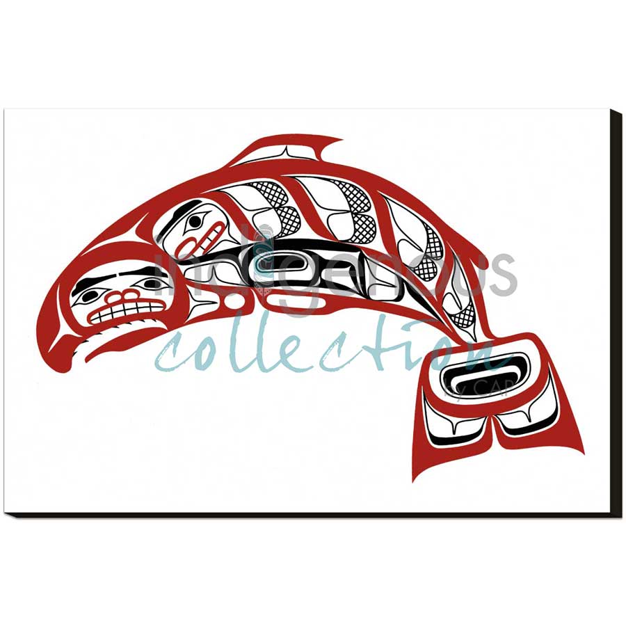 Salmon by artist David Boxley - Tsimishian. Indigenous Collection