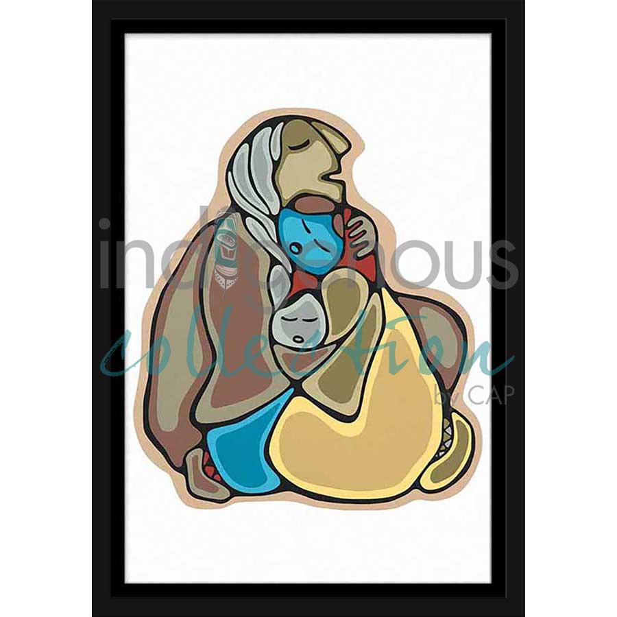 Comforting by artist Daphne Odjig - Ojibway. Indigenous Collection