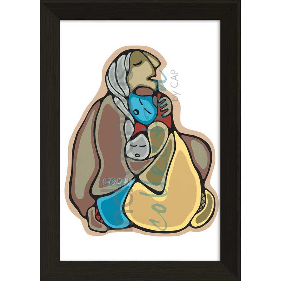 Comforting by artist Daphne Odjig - Ojibway. Indigenous Collection