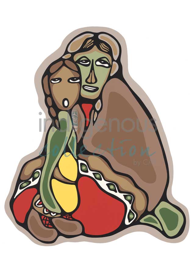 Listening Woman by artist Daphne Odjig