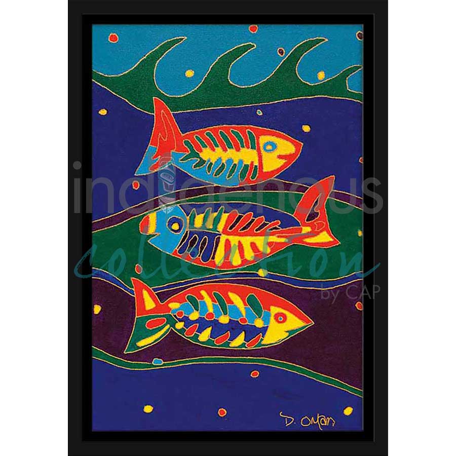 Three Fish by artist Dawn Oman - Denesuline (Chipewyan). Indigenous Collection