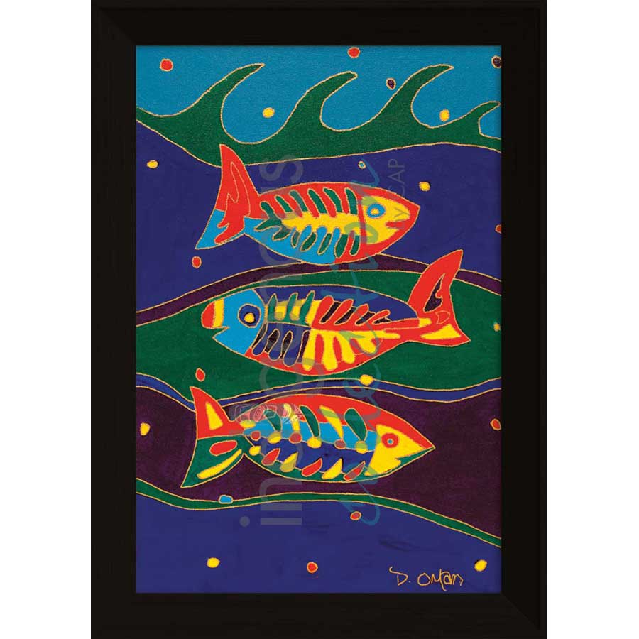 Three Fish by artist Dawn Oman - Denesuline (Chipewyan). Indigenous Collection