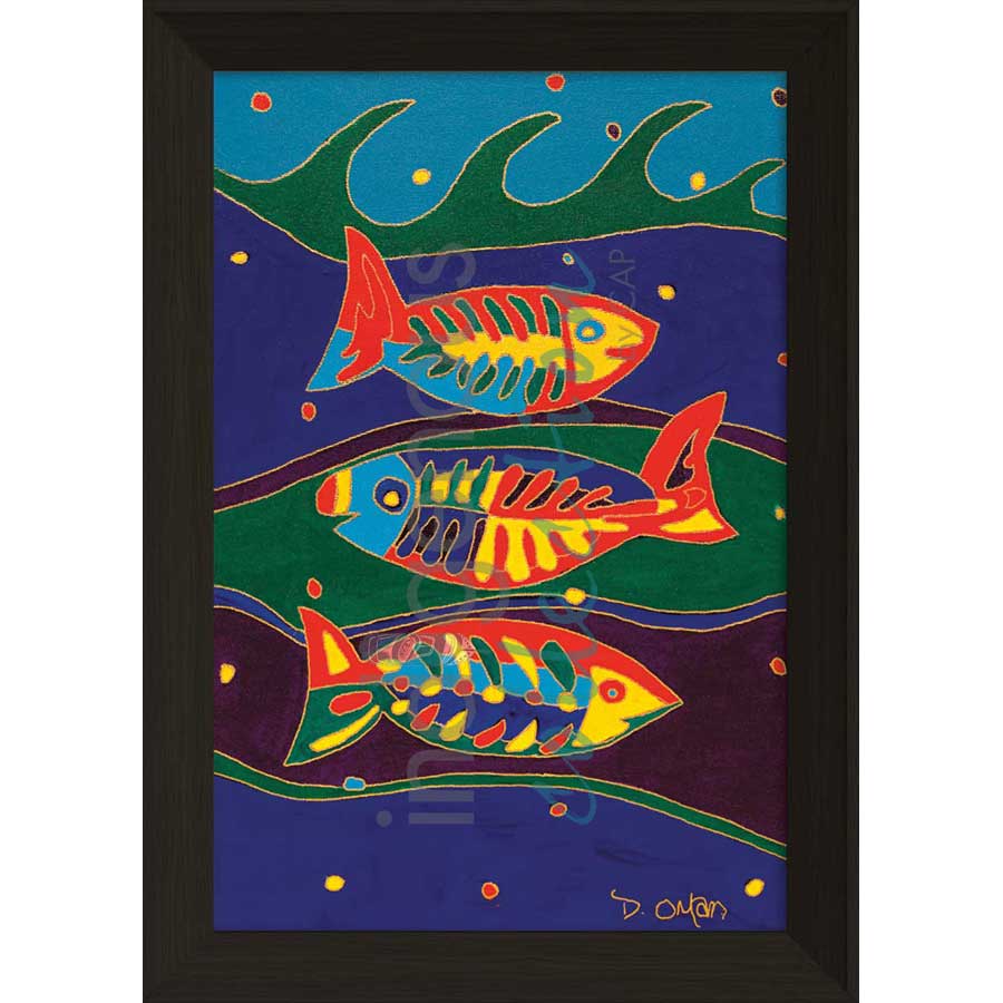 Three Fish by artist Dawn Oman - Denesuline (Chipewyan). Indigenous Collection