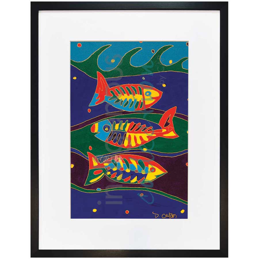 Three Fish by artist Dawn Oman - Denesuline (Chipewyan). Indigenous Collection