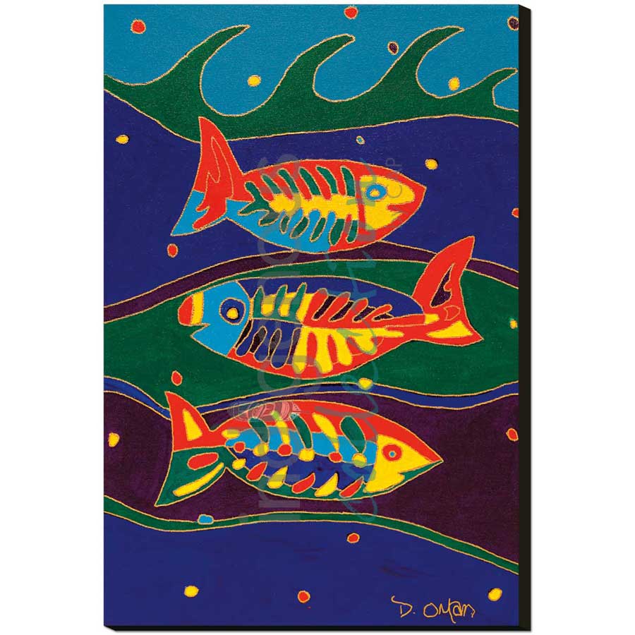 Three Fish by artist Dawn Oman - Denesuline (Chipewyan). Indigenous Collection