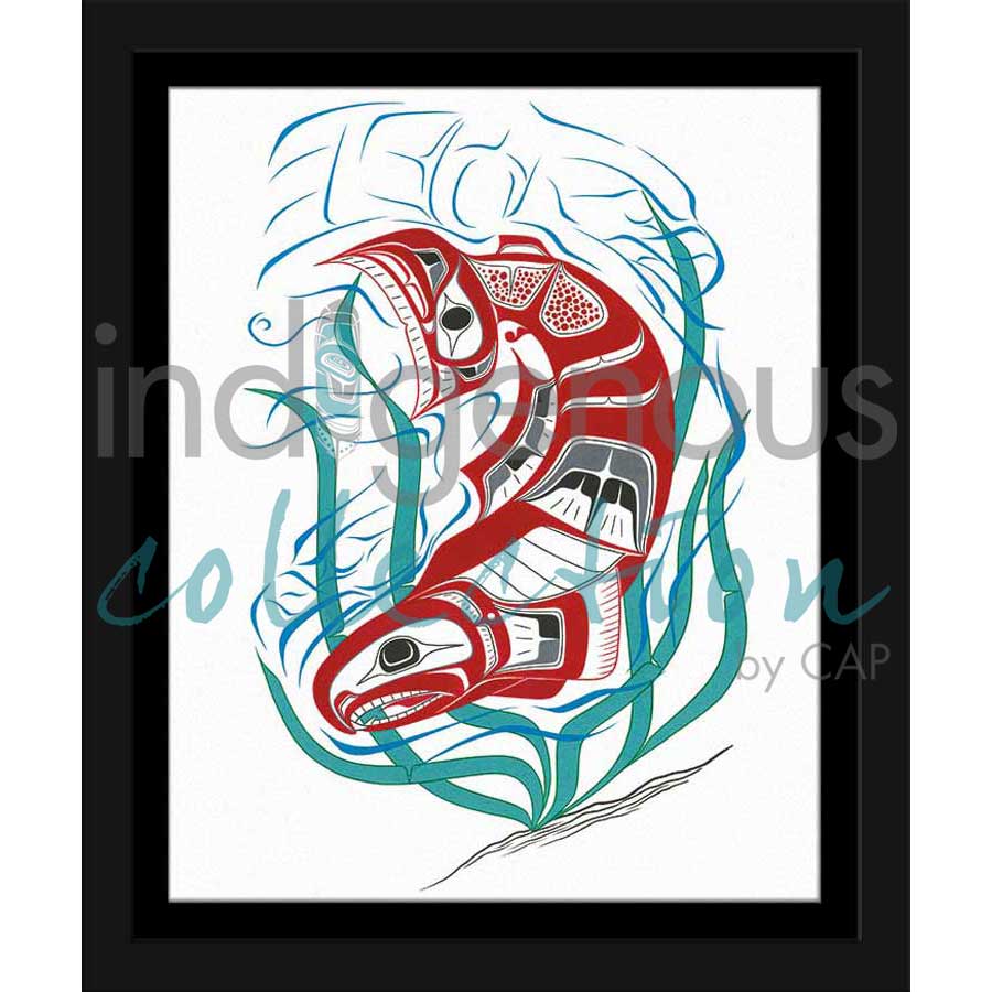 Salmon Eagle by artist Richard Shorty - Northern Tutchone. Indigenous Collection
