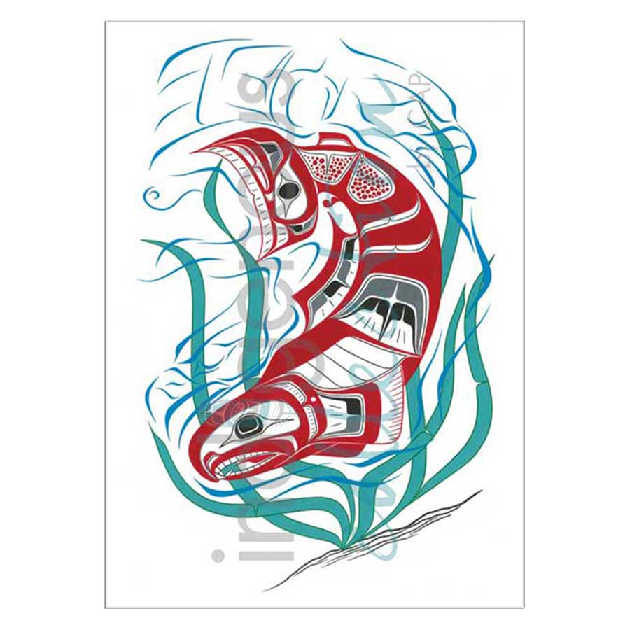 Salmon Eagle Canvas Prints