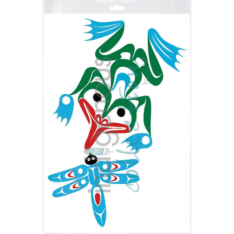 Frog & Dragonfly by artist Eric Parnell - Haida. Indigenous Collection