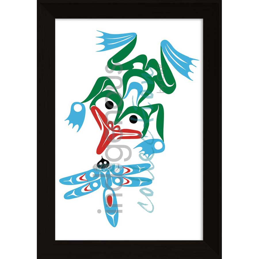 Frog & Dragonfly by artist Eric Parnell - Haida. Indigenous Collection