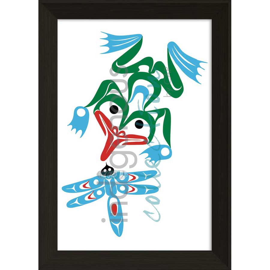 Frog & Dragonfly by artist Eric Parnell - Haida. Indigenous Collection