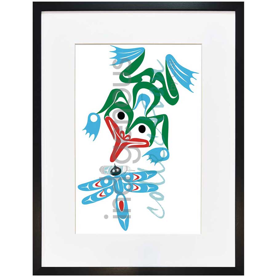 Frog & Dragonfly by artist Eric Parnell - Haida. Indigenous Collection