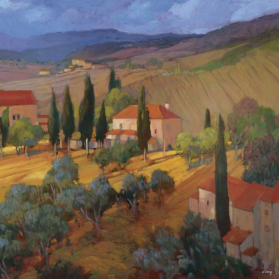 Coral Sunset Tuscany by artist  Philip Craig