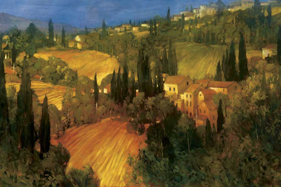 Hillside &#8211; Tuscany by artist  Philip Craig