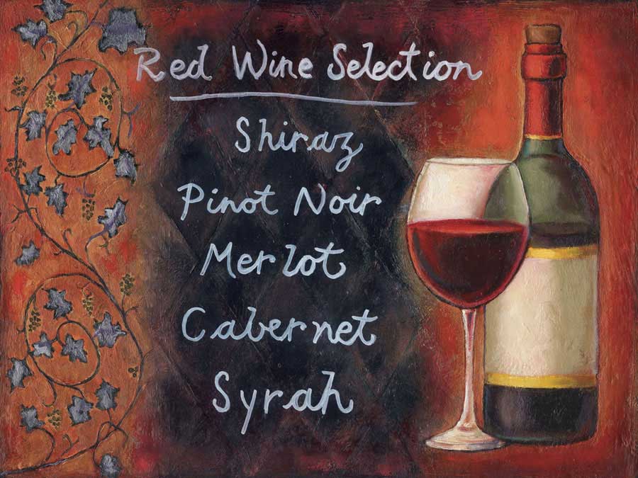 Red Wine Selection by artist  Will Rafuse