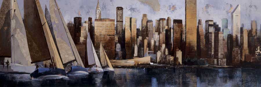 Sailing in Manhattan by artist  Marti Bofarull