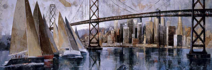 Sailing in San Francisco by artist  Marti Bofarull