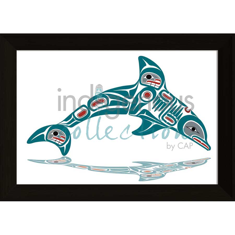 Dolphin by artist Todd Baker - Coast Salish. Indigenous Collection