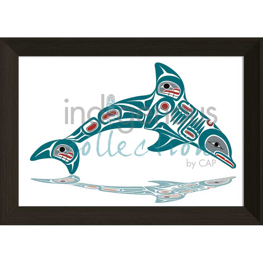 Dolphin by artist Todd Baker - Coast Salish. Indigenous Collection