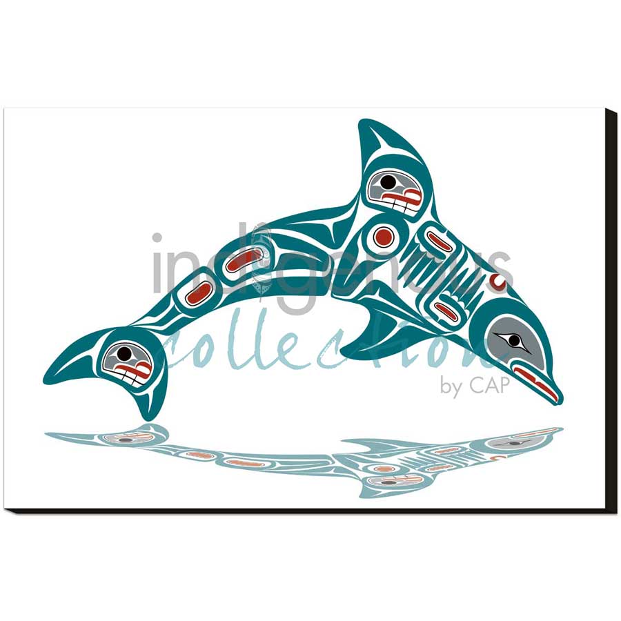 Dolphin by artist Todd Baker - Coast Salish. Indigenous Collection