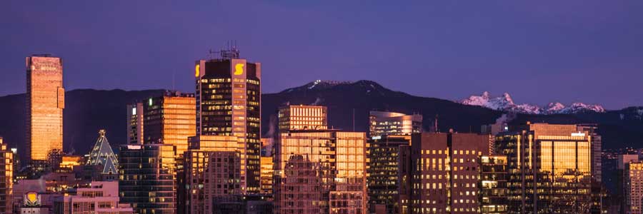 Winter Sunrise, The Lions, Vancouver BC by artist Jeff Maihara