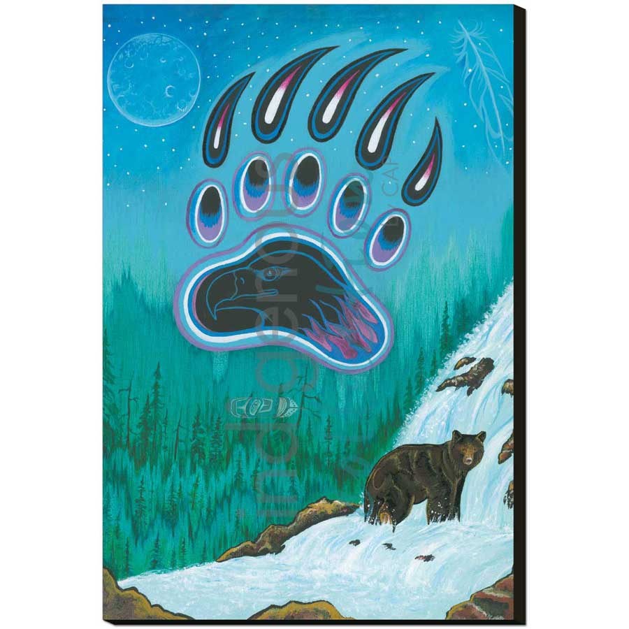 Gone Fishing by artist Hubert V. Billy - Nlaka'pamux . Indigenous Collection
