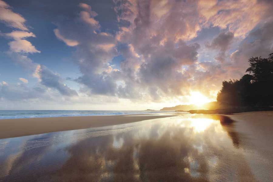 Secret Beach Sunrise by artist  Dennis Frates
