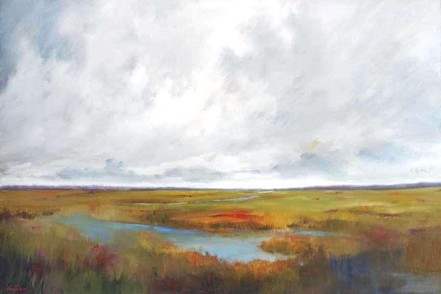 Sunset Over The Marsh by artist  Victoria Jackson