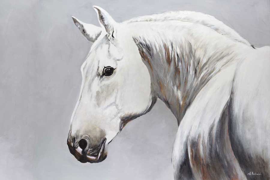 Cheval Blanc by artist  Aziz Kadmiri