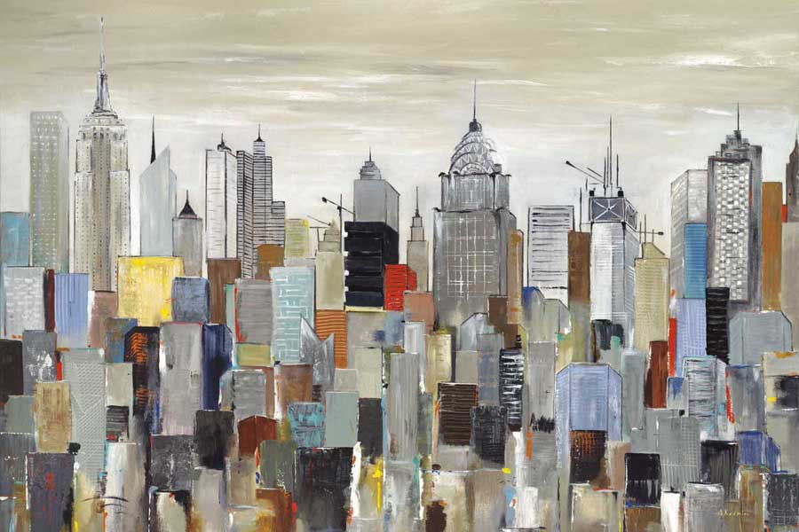 New York Skyline by artist  Aziz Kadmiri