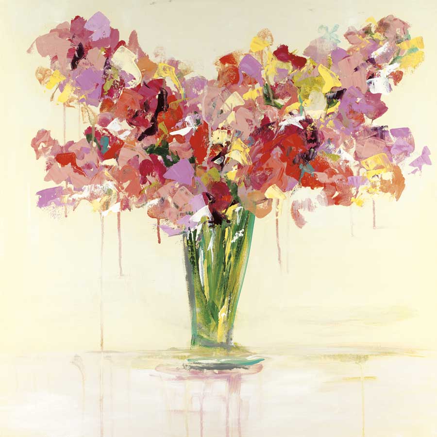 Vase of Red and Pink by artist  Emma Bell
