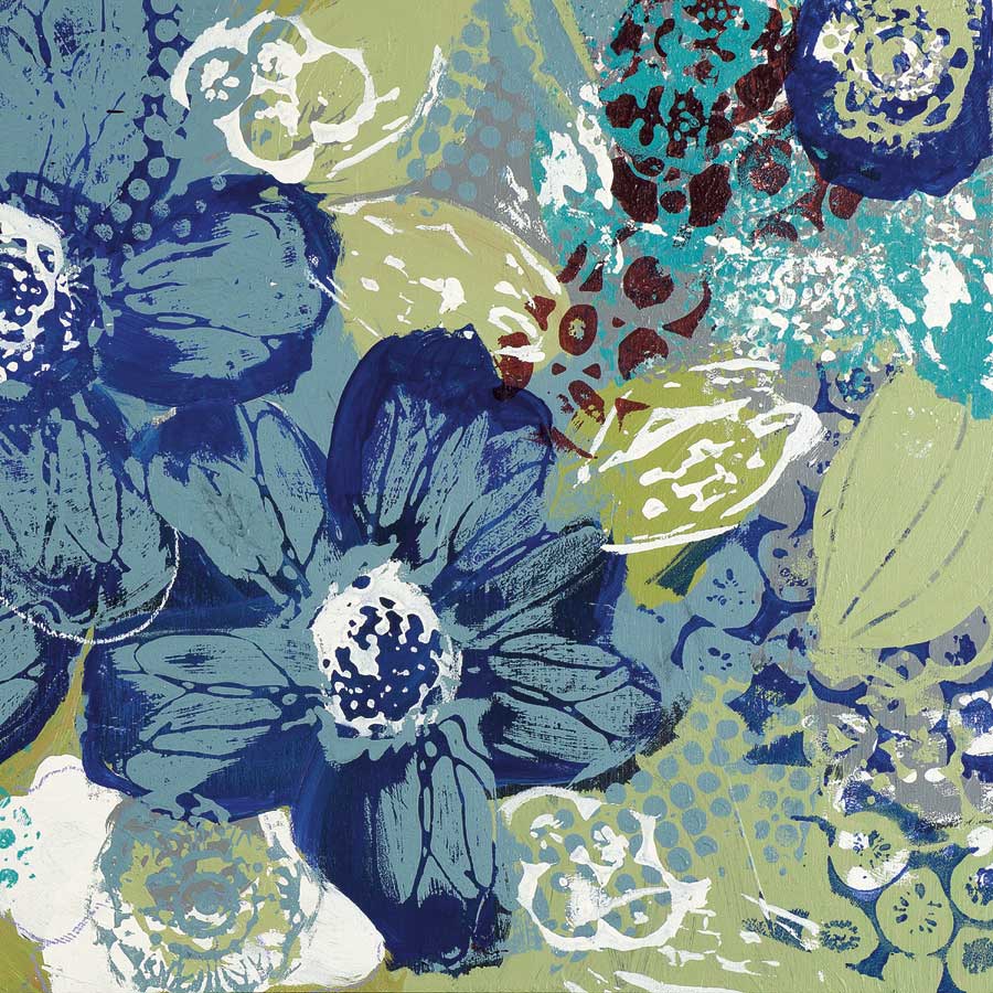 Garden Blues II by artist  Leslie Bernsen