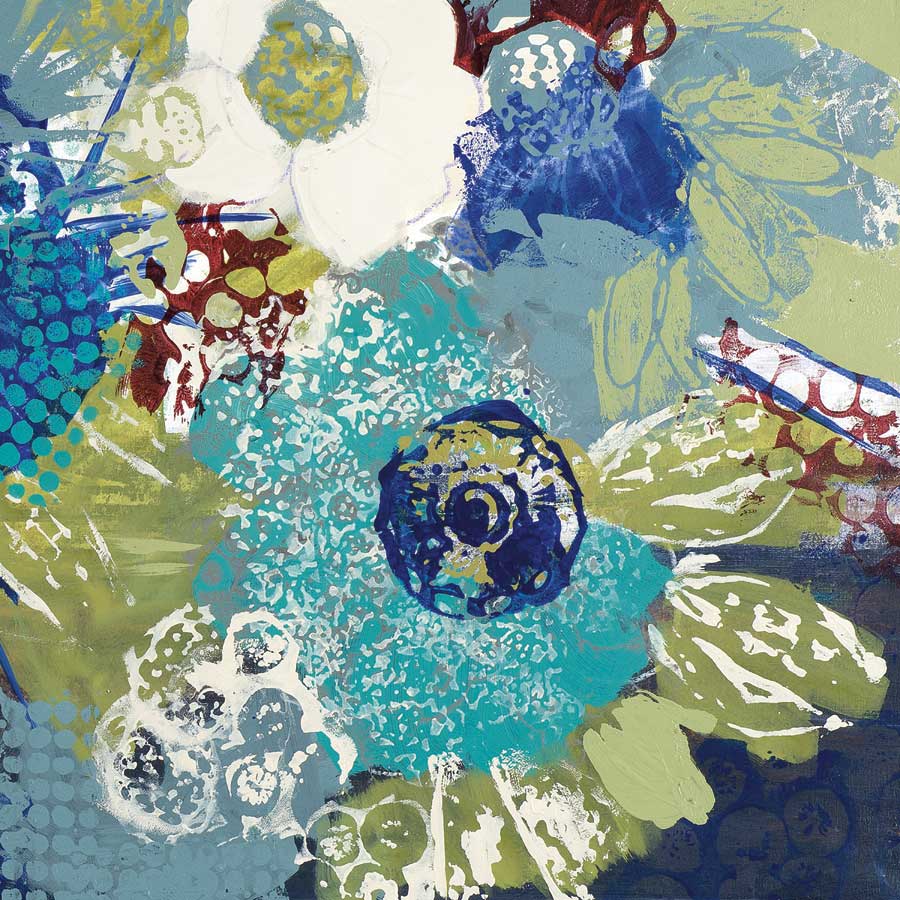 Garden Blues IV by artist  Leslie Bernsen