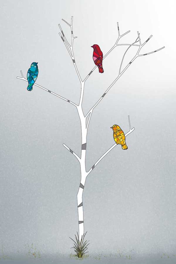Three in a Tree by artist  Marvin Pelkey