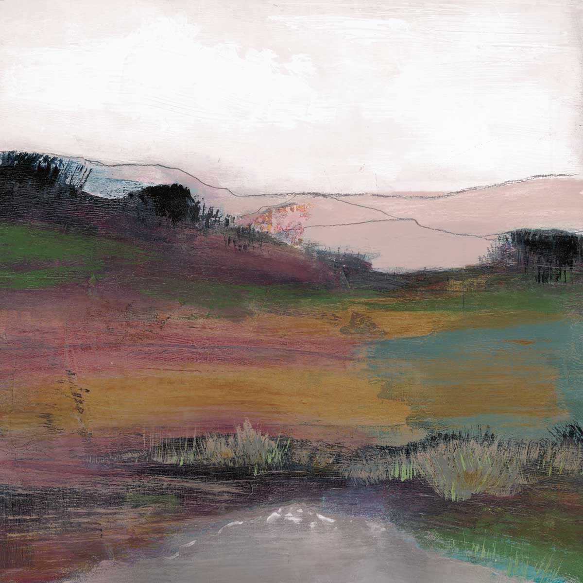 Pink Hills by artist  Leslie Bernsen