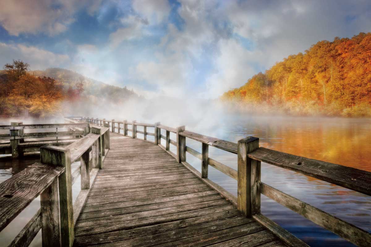 Dancing Fog at the Lake by artist  Celebrate Life Gallery