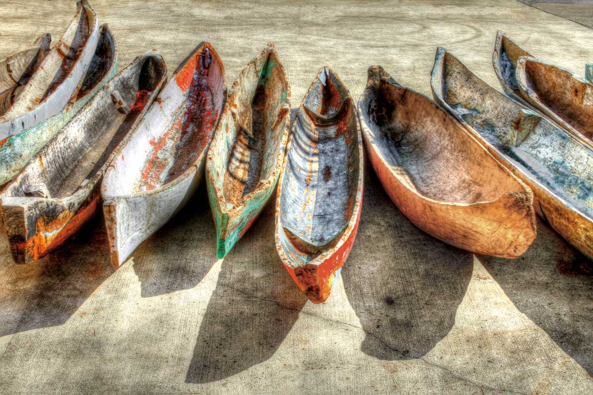 Canoes by artist  Celebrate Life Gallery