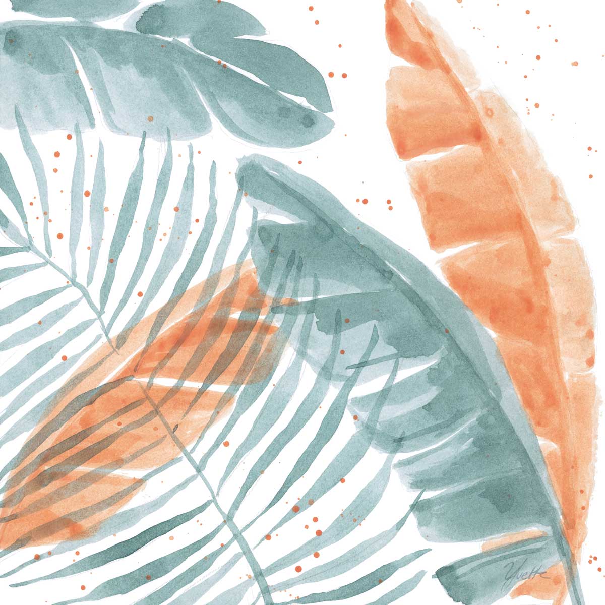 Palm Party III by artist  Yvette St. Amant