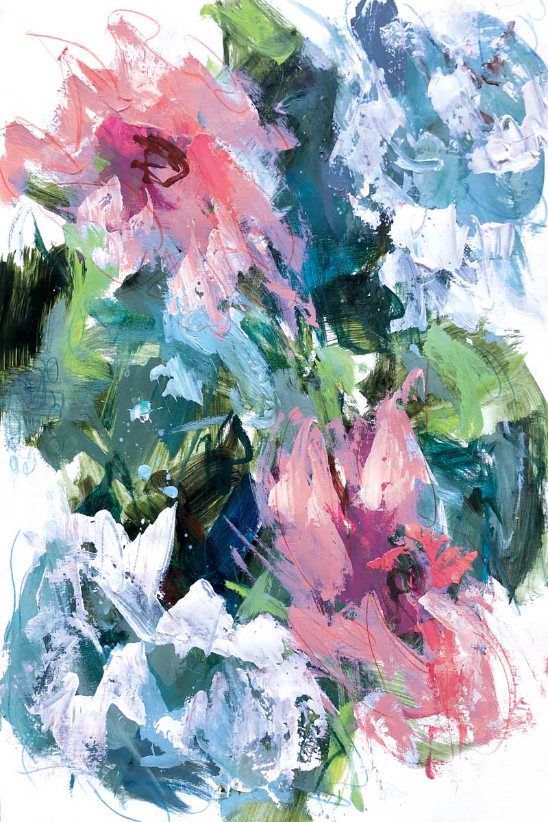 Pink Flowers by artist  Emma Bell